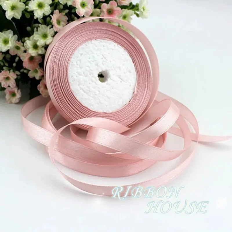 25yards/roll Coral Pink Silk Satin Ribbon Party Home Wedding Decoration DIY Handmade Wrapping  6mm 10mm 15mm 20mm 25mm 40mm 50mm