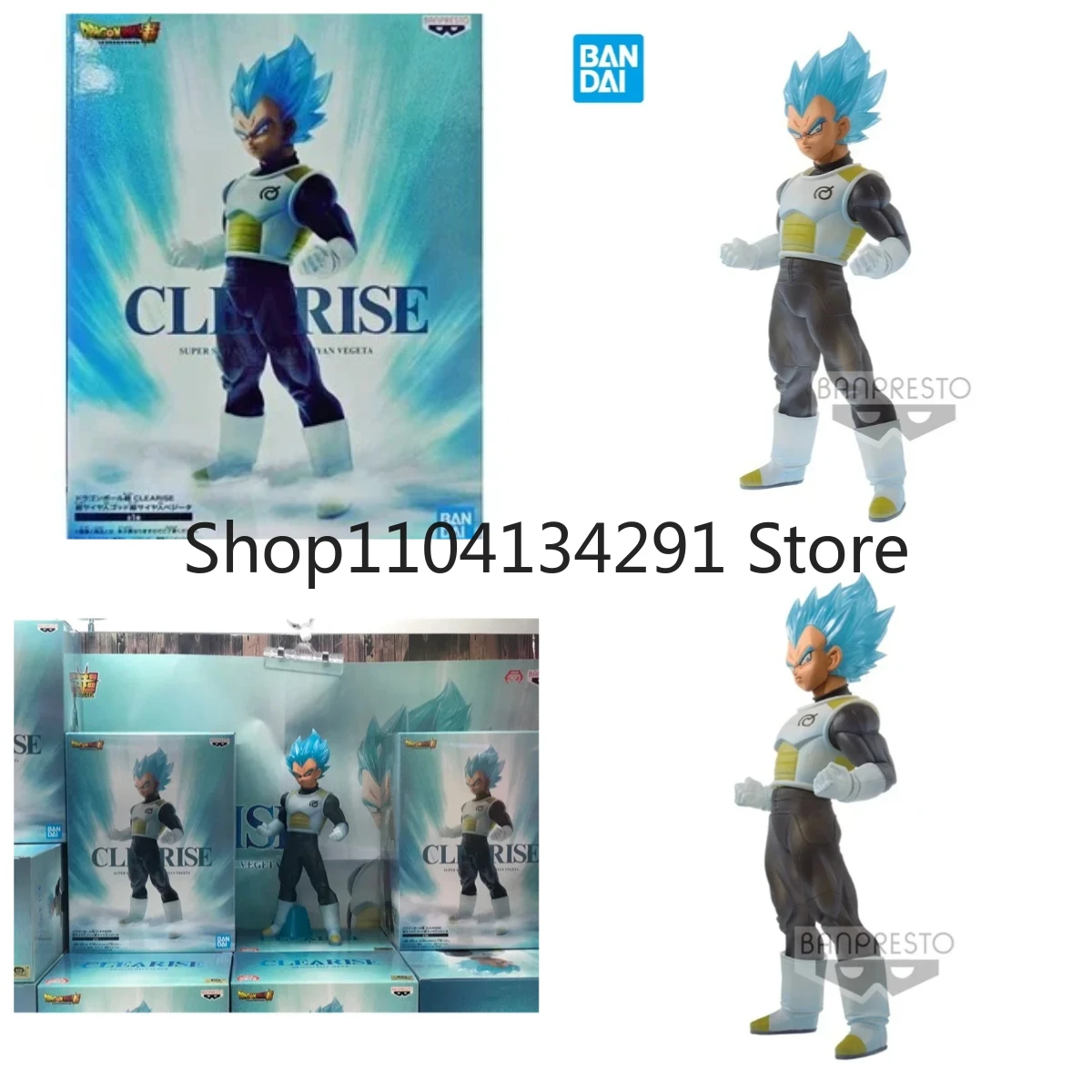 

Authentic Bandai Original Japanese Official Release Dragon Ball Z Clearise Vegeta Super Saiyan Blue Collectible Figure