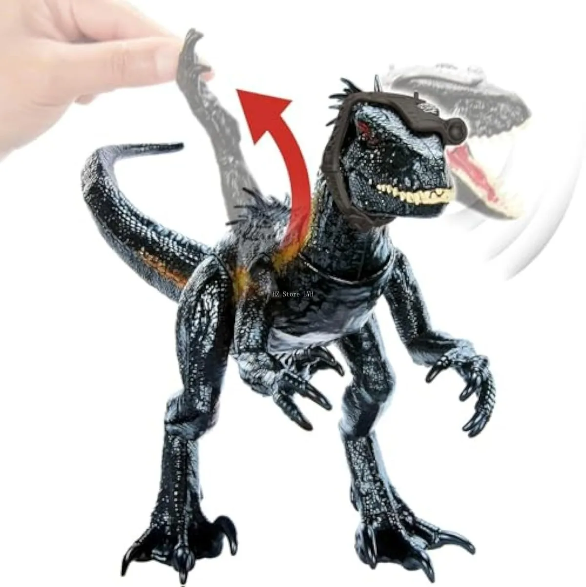 Jurassic Dino Trackers Track \'N Attack Indoraptor with Sound & Light Effect Action Dinosaur Toy for Boy Kids Birthday Gift HKY11