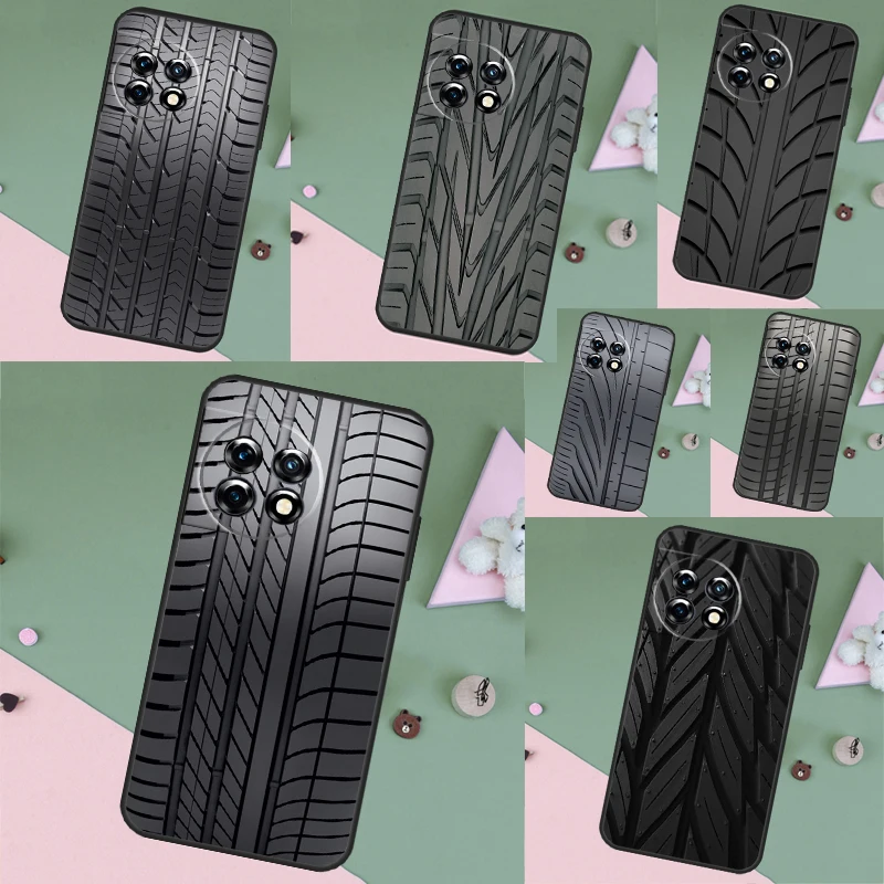 Tire Tread Tyre Track Case Cover For OnePlus 8 9 10 Pro Nord 3 2T N10 N20 N30 CE 2 Lite OnePlus 11 8T 9R 10R 10T