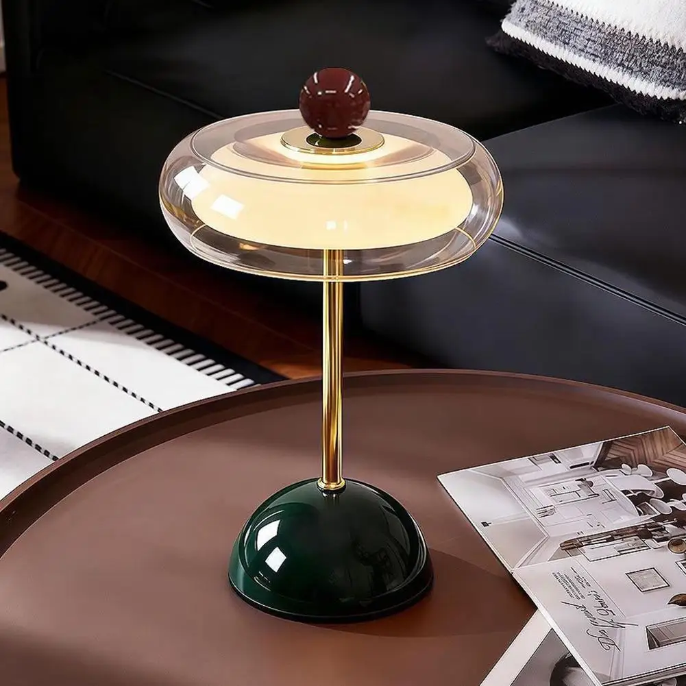 Vintage Flying Saucer Desk Lamp Dopamine LED Bedside Table Light for Apartment Bedroom Home Decor Ambient LED Table Lamp