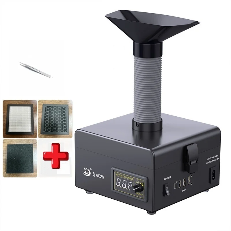 Adjustable Efficient Purification Smoking Instrument 4000rpm Strong Wind Soldering Cleaner Fume Extractor Air Cleaner PCB Repair
