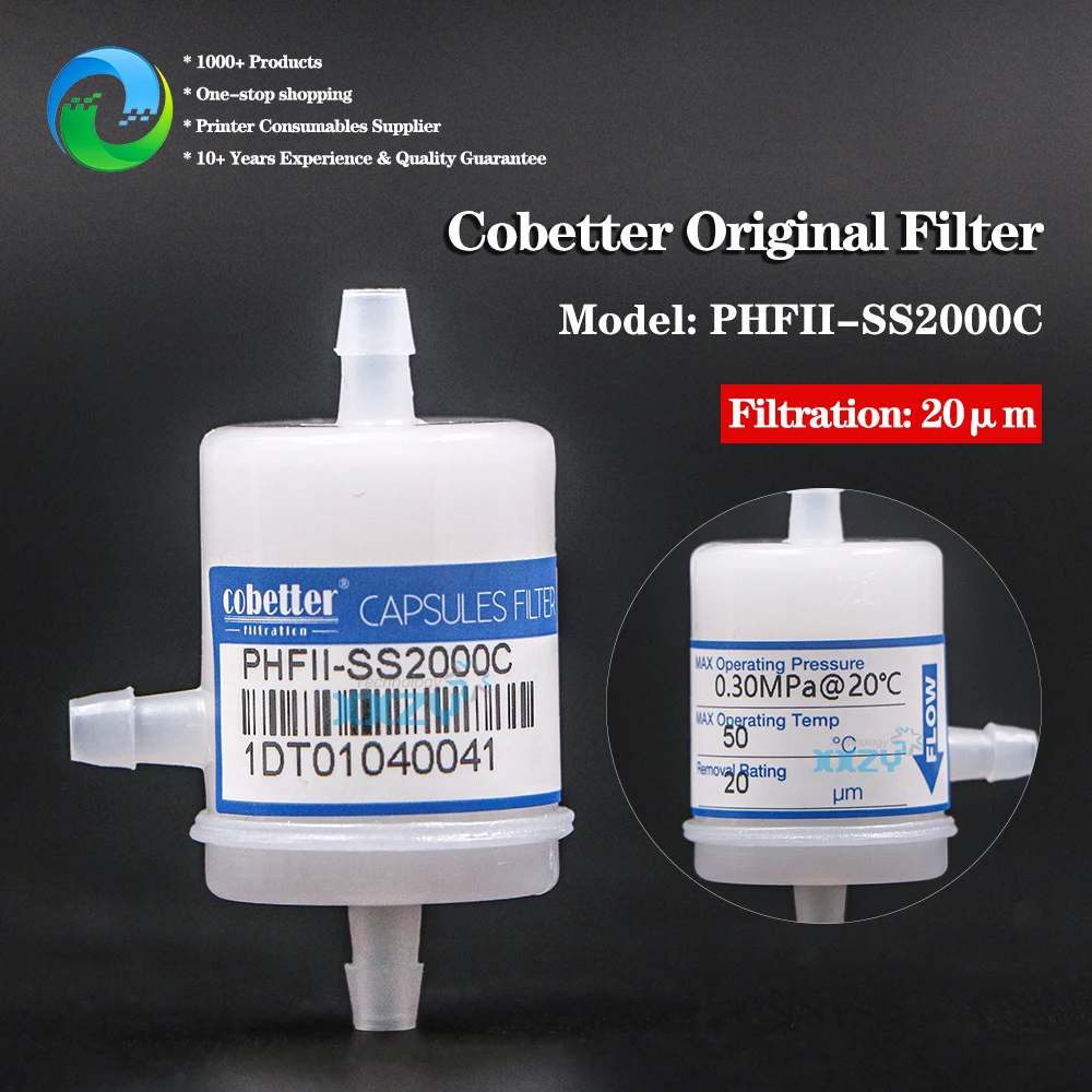 Cobetter Filter Tinta 3 Arah 20um Filter Kapsul Printer Pelarut 20 Mikron PHFII-SS2000C