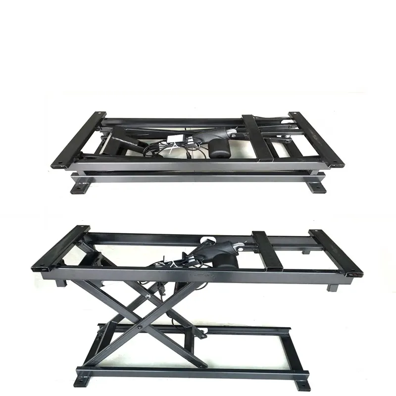 Electric Height Adjustable Table Remote Control Lifting System Folding Iron Frame Multifunctional Coffee Dining Table