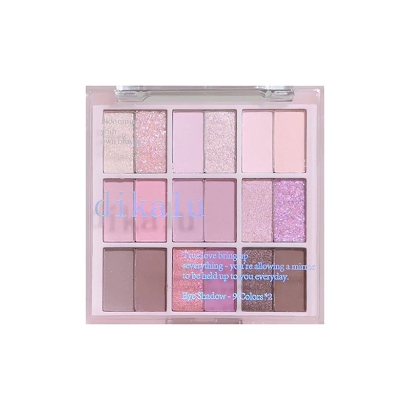 Paleta de sombra de ojos de 18 colores, cosméticos, sombra de ojos, paleta de sombra de ojos, brillo para ojos, paleta de sombra de larga duración coreana