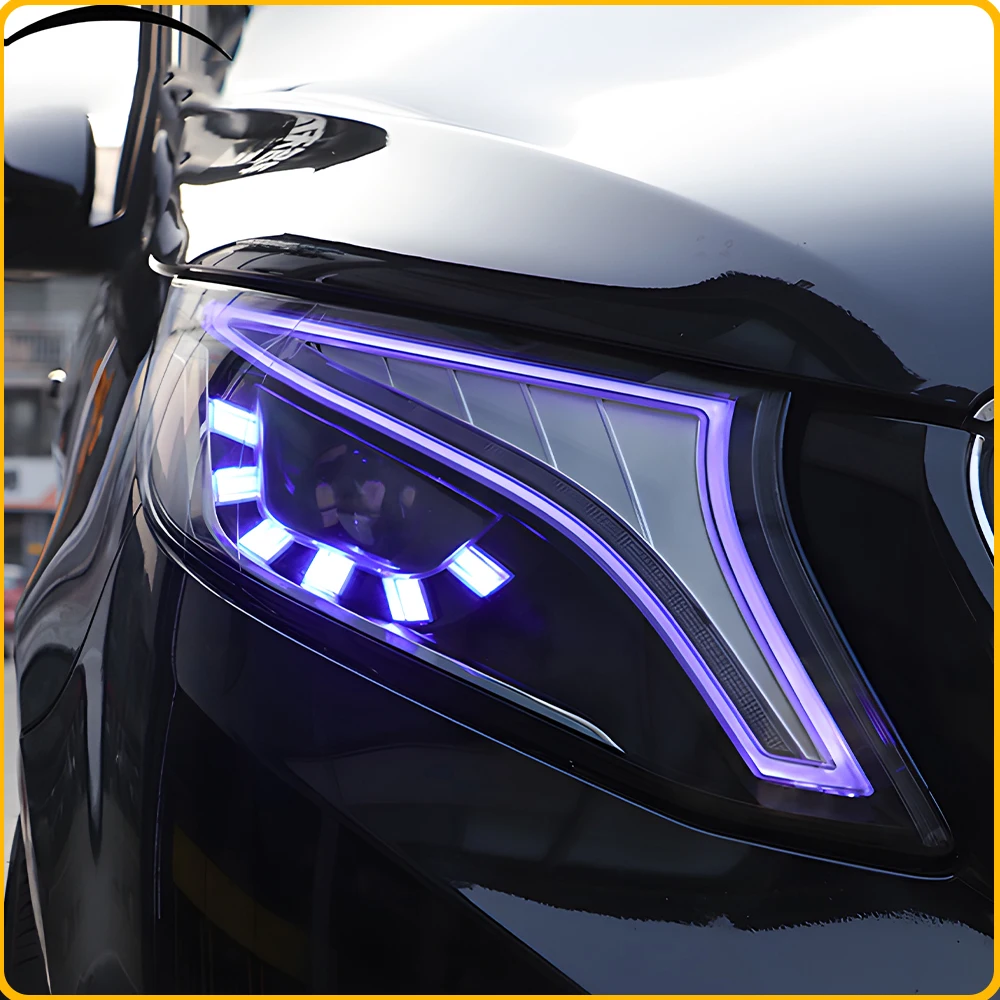 

For Benz Vito W447 2016-2023 Upgrade Dynamic Turn Signal Light DRL Auto LED Projector Lens Headlights Assembly Plug and Play