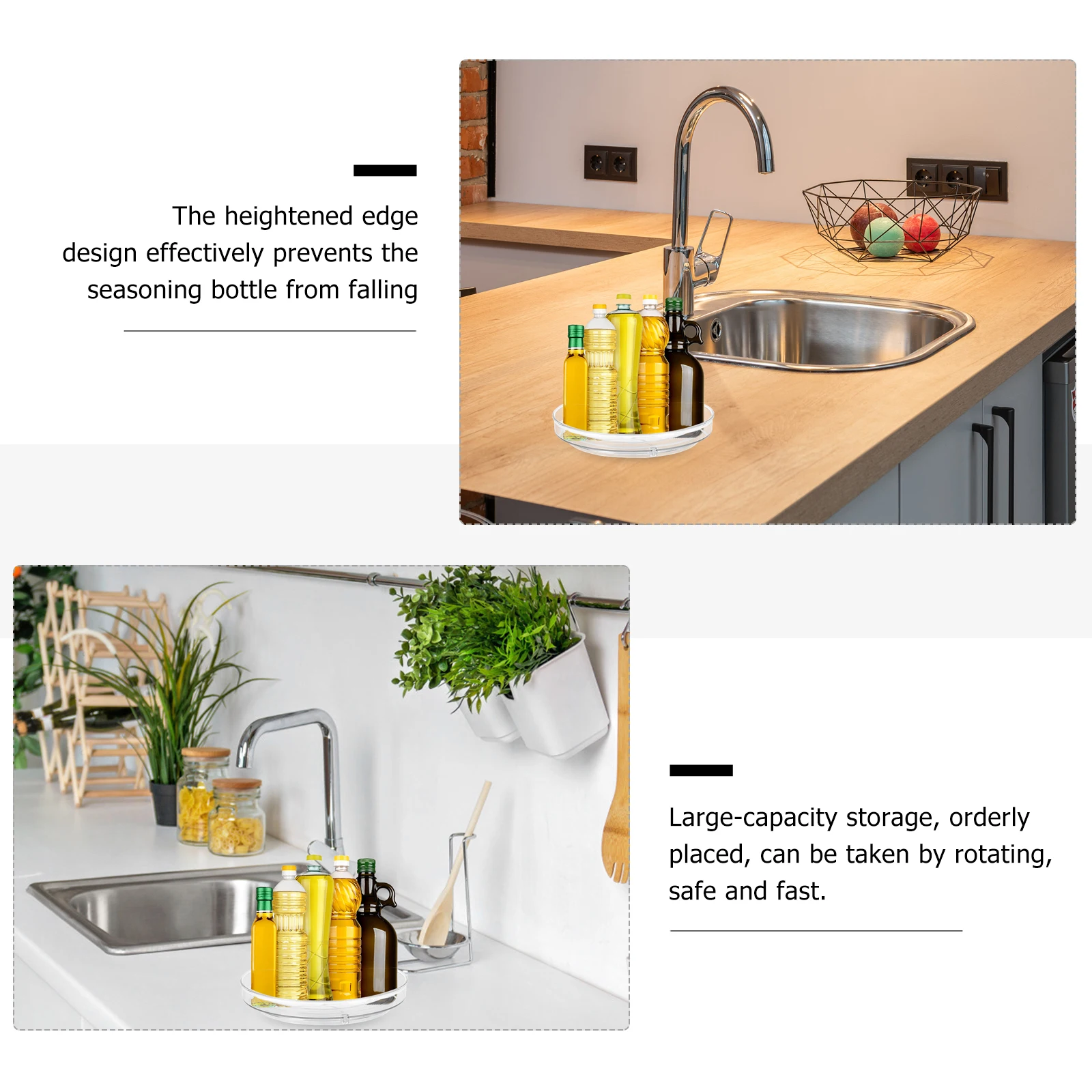

Rotating Shelf Large Capacity Jars Rack 360 Degree Spice Kitchen ganizer Rack ganizer Condiment Pantry Storage Basket