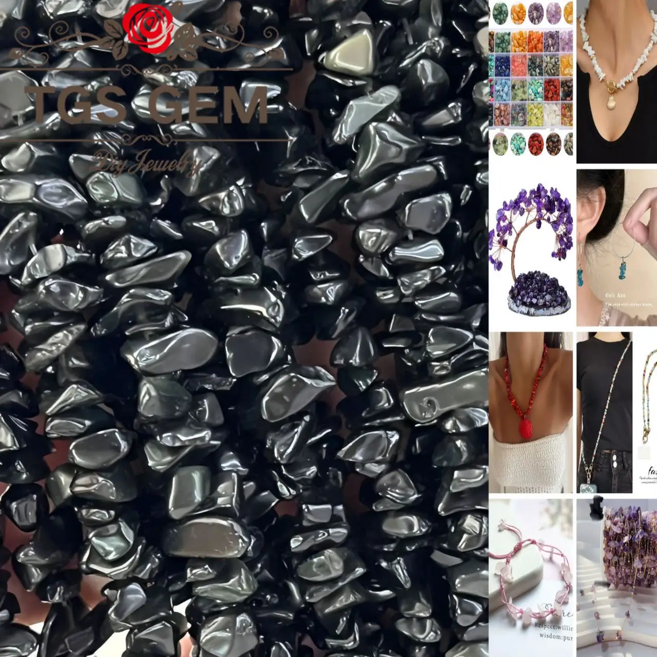 

Бусины из натурального камня, черный турмалин, нестандартные материалы для изготовления ювелирных изделий, аксессуары «сделай сам», для браслетов, мотузка из бисера abalorios