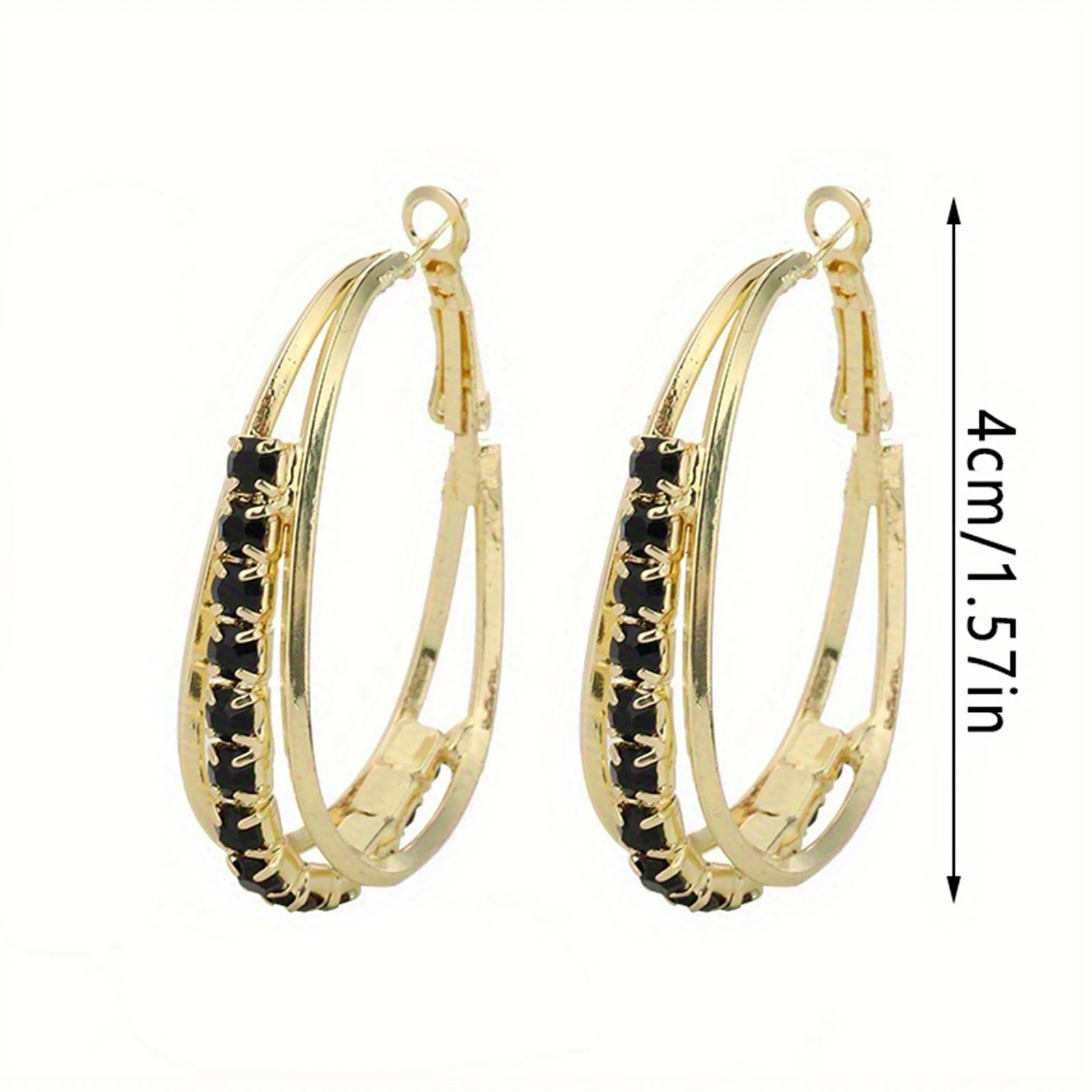 Round Earrings, Exquisite Elegant Shiny Circle Stud Earrings Jewelry Present for Daily Party