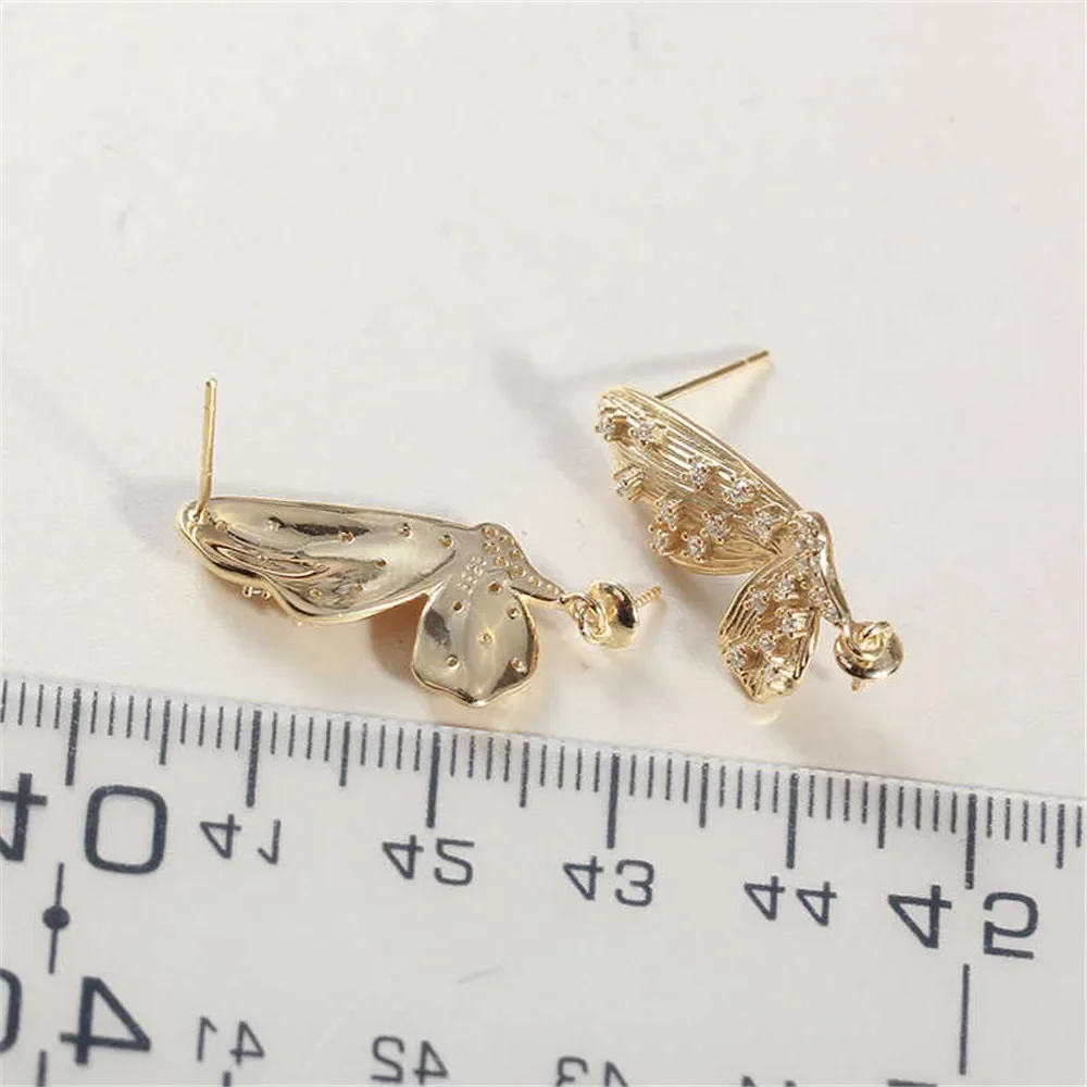 S925 Sterling Silver Pearl Earring Settings DIY Jewelry Making Supplies Blank Earring Posts for Handcrafted Accessories No Pearl