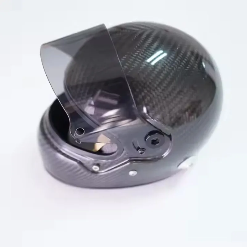 Lightweight 3K Helmet Shell With Unique Pattern Glossy Matte Finish Plain Twill Weave Display Frame Carbon Plate