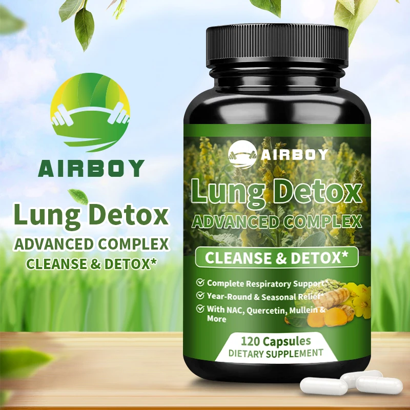 

Lung Cleanse & Detox Capsules - Support Lung Health, Keep Lungs Clean, Breathe Smoothly, and Maintain Bronchial Health