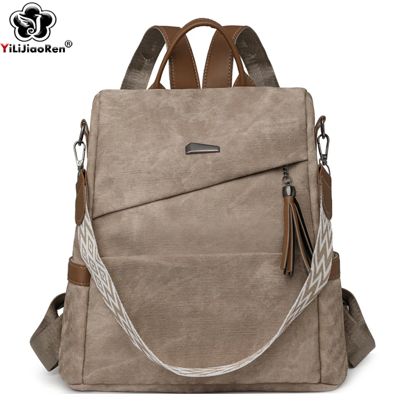 

High Quality Pu Leather Backpack Women Ladies Shoulder Bag Designer Fashion Daypack Large Capacity School Bag for Girls