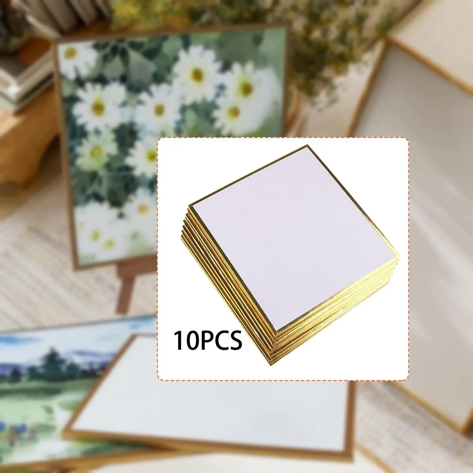 

10 Pieces Shikishi Boards Versatile Square Blank Art Cards Arts and Crafts Supplies Washi Paper for Anime Collectors Calligraphy