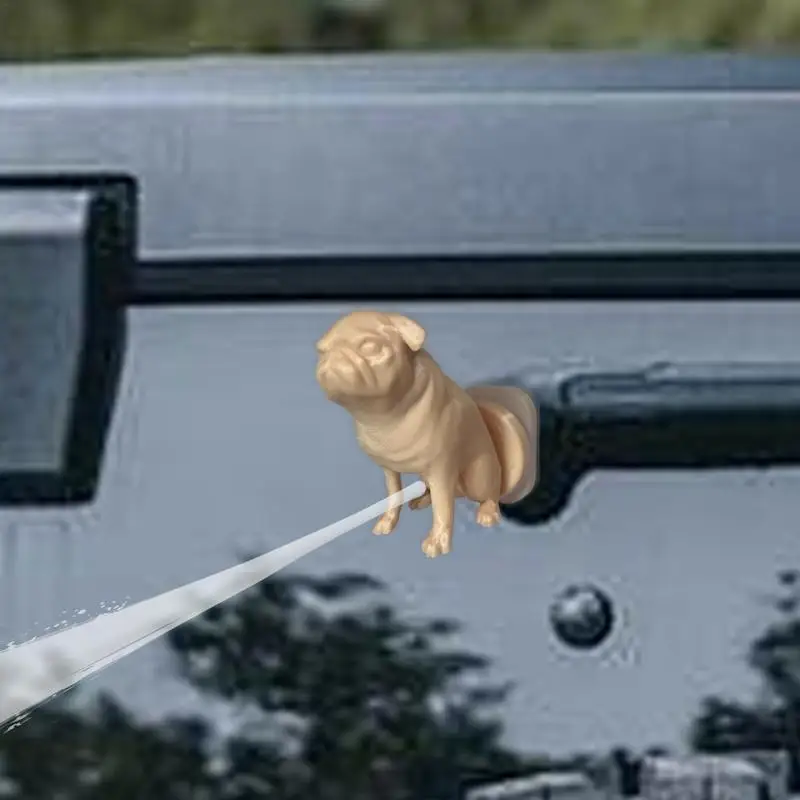 Cute Car Accessories Peeing Puppy Figurine Decoration Car Exterior Ornaments Water Spray Windshield Decor Car Accessories For