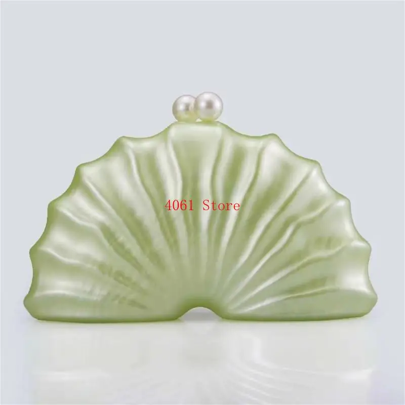 حقيبة كروس عصرية على شكل صدفة أكريليك أنيقة لحفلات الزفاف وحقيبة السهرة وحقيبة يد لتجمعات الزفاف والتواريخ