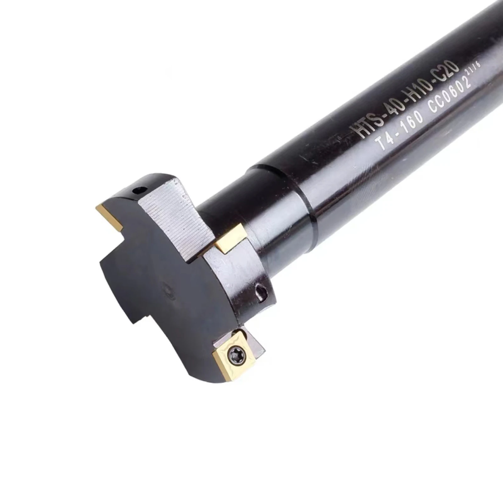 T-Slot Milling Cutter Shank HTS Type for CNC Machining Center, Extended Straight Shank Arbor with Triple Flute Grooving Tool
