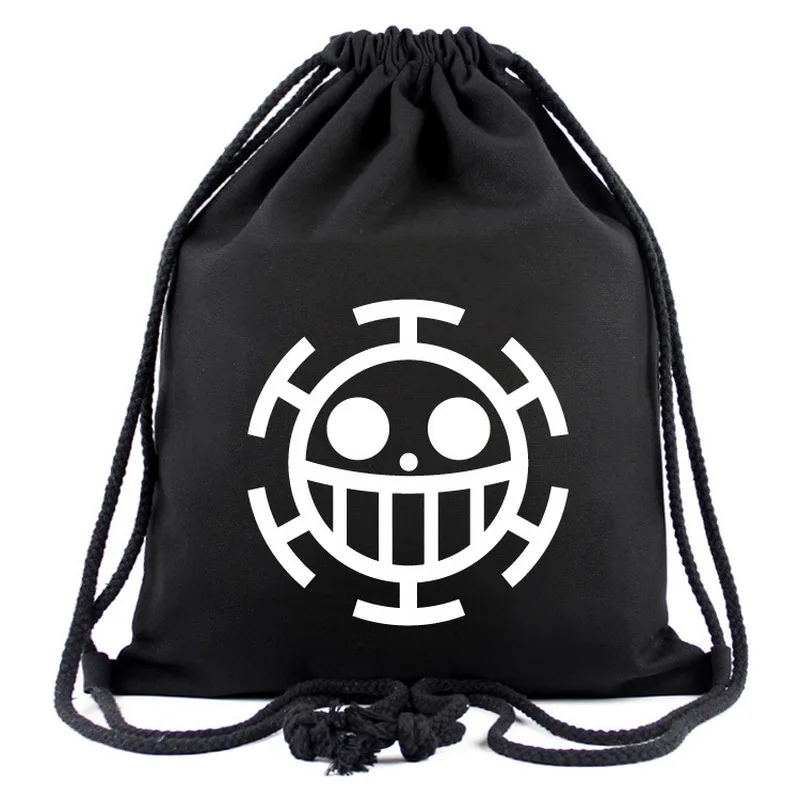 Une pièce couleur cordon poche autour d'une seule pièce Luffy dessin animé Anime faisceau bouche sac à dos cordon sac à dos sac de rangement