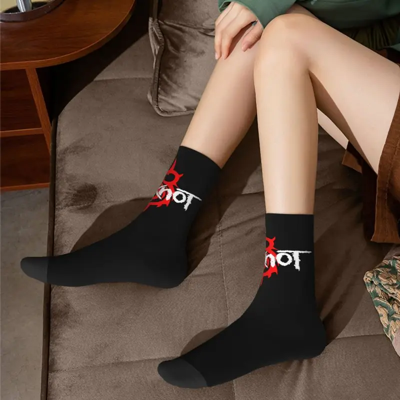 Custom Kawaii Printed Slipknots Socks for Women Men Stretchy Summer Autumn Winter Heavy Metal Rock Music Gift Crew Socks