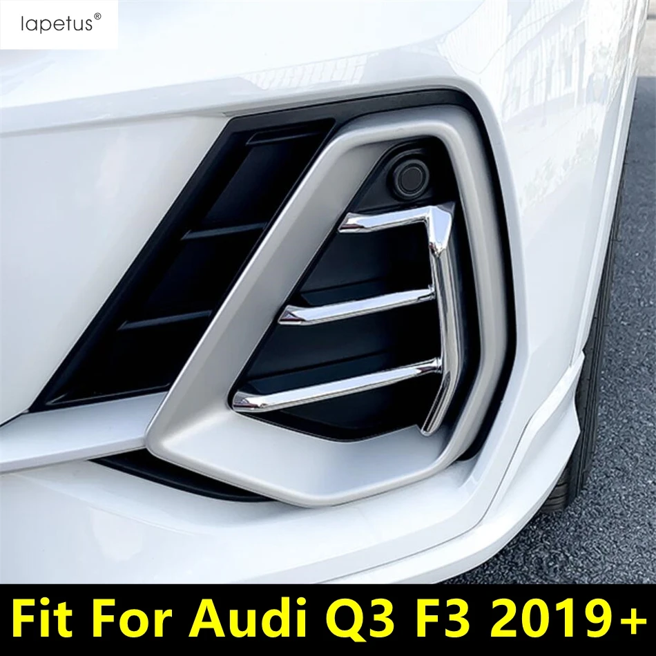 

Front Bumper Fog Light Lamp Eyebrow Grille Frame Decoration Cover Trim For Audi Q3 F3 2019 - 2024 ABS Chrome / Red Accessories