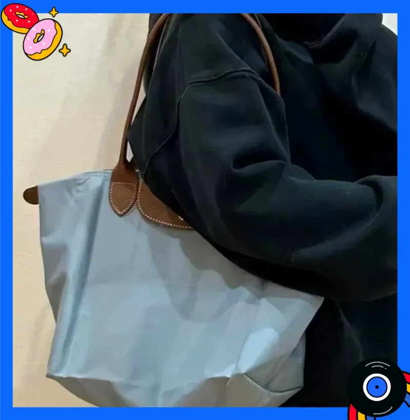 2025Y2K femmes pliable hobos nylon sac à main sacs classiques dame sac fourre-tout brodé sacs à bandoulière sacs à poignées courtes et longues