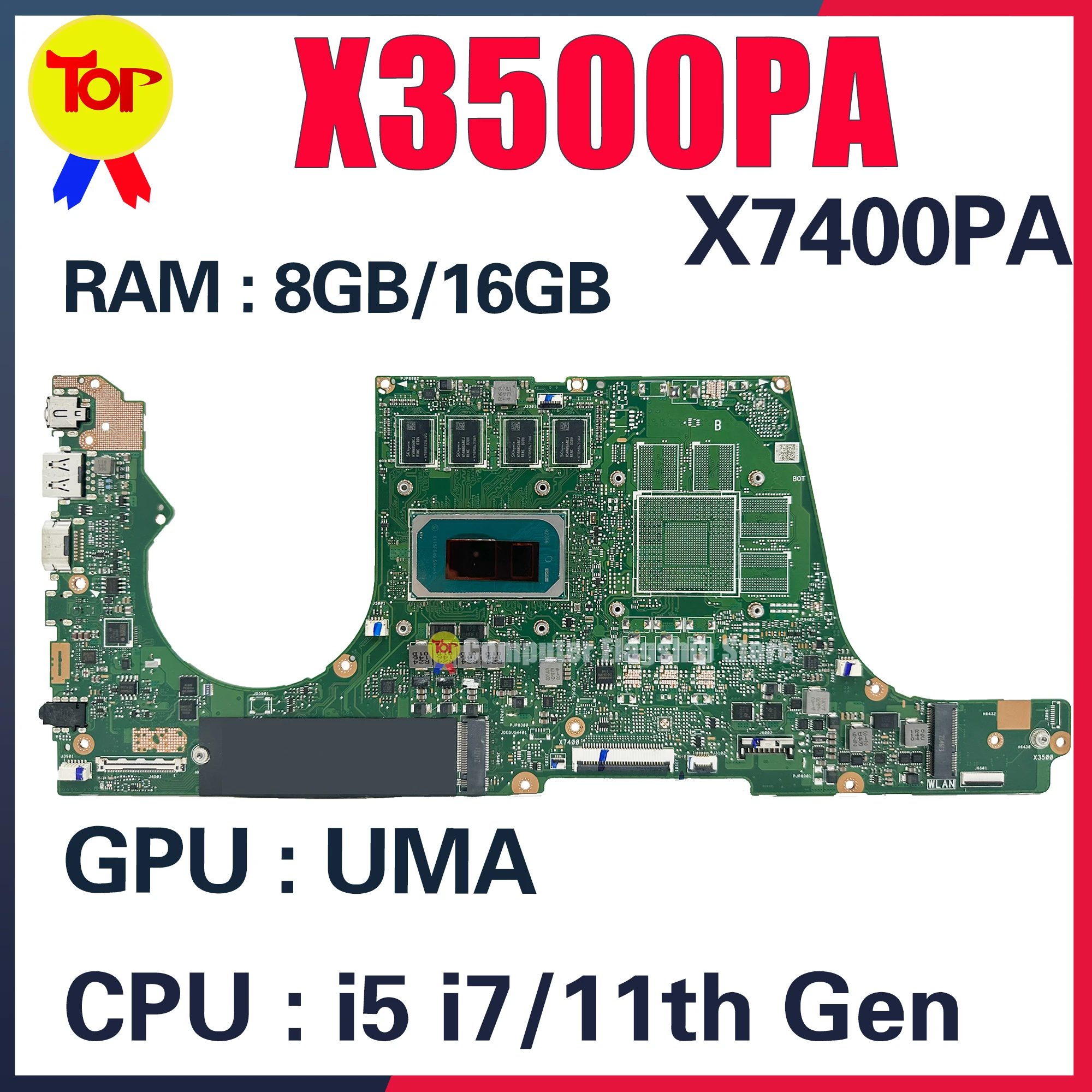 Imagem -03 - Kefu-placa-mãe do Portátil Mainboard N7600pc X7600pc X3500pc X3500pa X3500ph V3500p X3400pc X3400pa K3500pc X3400ph