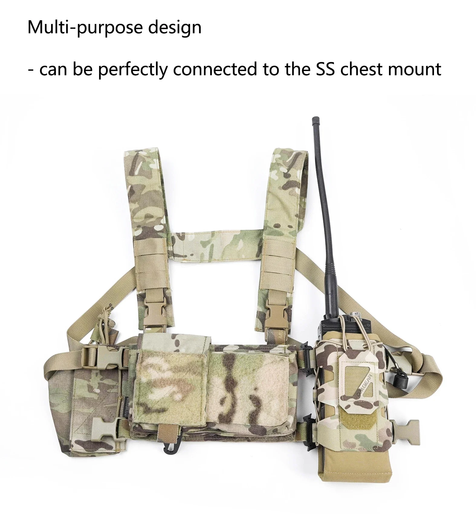 

DMGear Тактический чехол Molle, сумка для воды, сумка для рации, карманная кобура, сумка для переноски, охоты, кемпинга, страйкбольное снаряжение, спорт на открытом воздухе