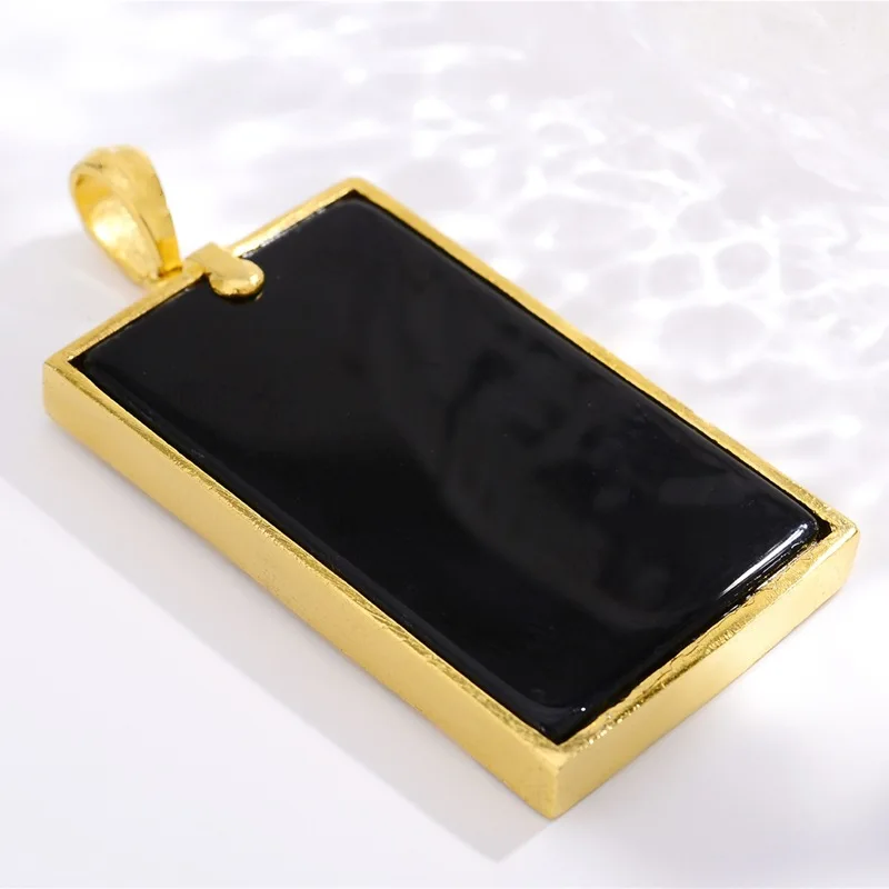 Gold shop same style AU999 gold stylish men's pendant 24K pure gold smooth sailing pendant necklace as a gift for boyfriend