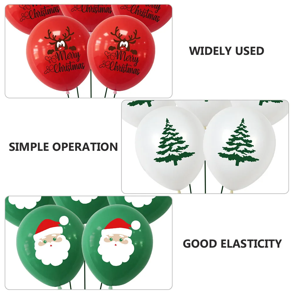 10 قطع من بالونات زينة عيد الميلاد، بالونات للعطلات، زينة الحفلات، مستحلب لحفلات الزفاف والأطفال