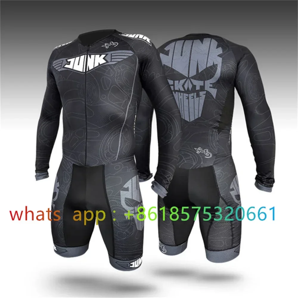 Junk Skates Pak Mannen En Kinderen Pro Triatlon Licra Speed Inline Roller Skate Skinsuit Comfortabel Zomer Fast Skating Speed Su