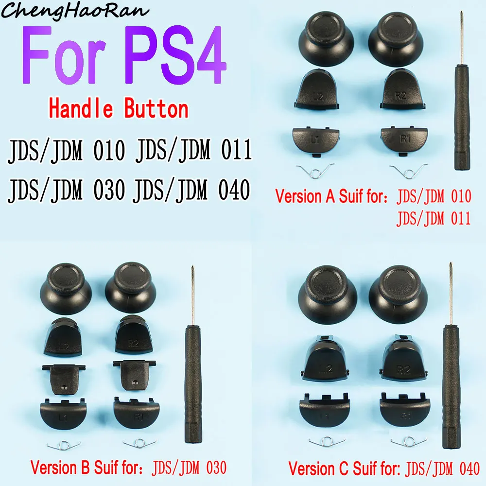 

1 Set 9-in-1 Analog Thumbsticks L1 R1 L2 R2 For PlayStation 4 PS4 Pro Slim Controller Repair Trigger Button Replacement Parts