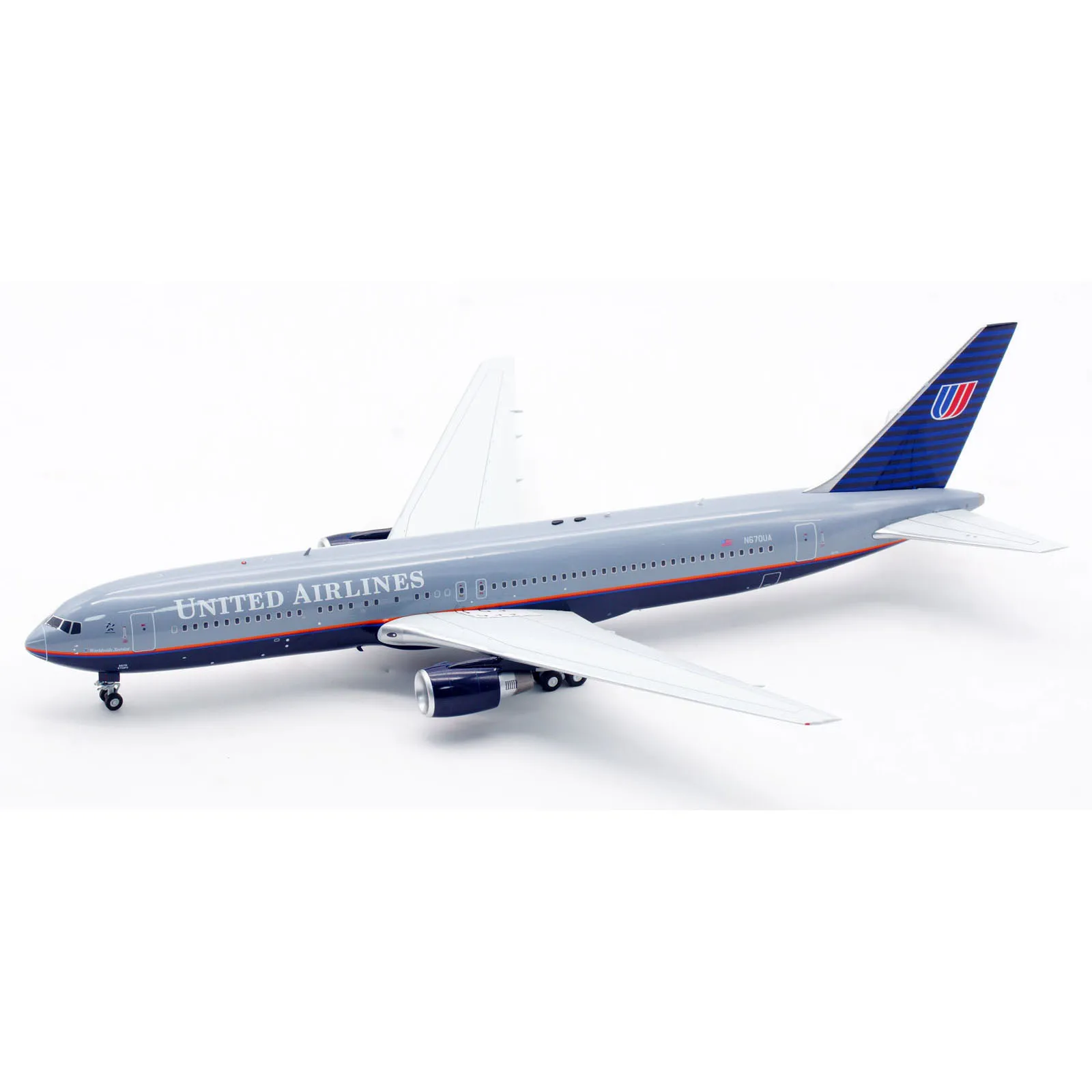 INFLIGHT regalo aereo da collezione in lega muslimata 1:200 United Airlines Boeing B767-300 Diecast Aircraft Jet Model N670UA