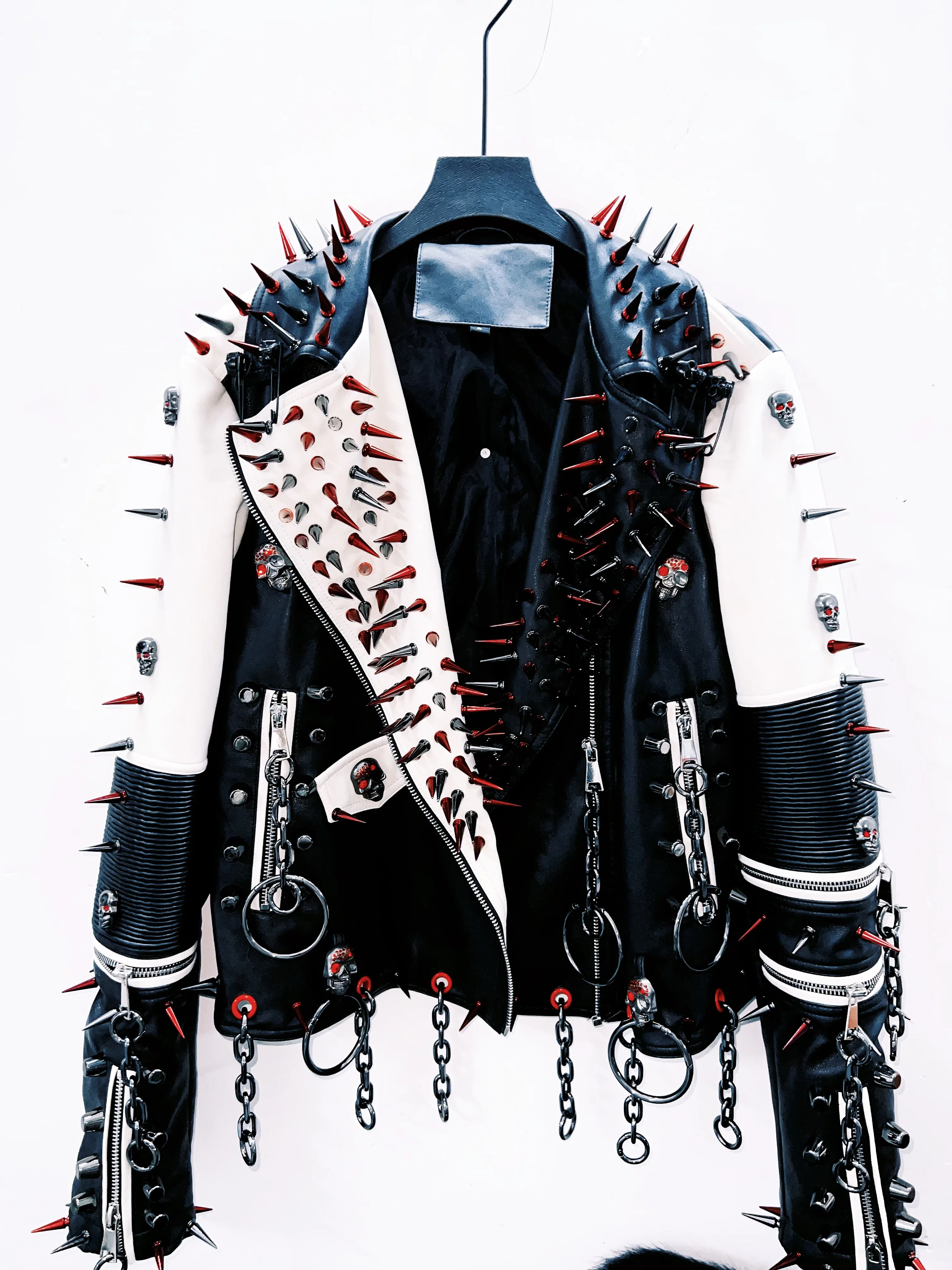 Harajuku Leather jacket Gothic Leather jacket Punk Leather jacket