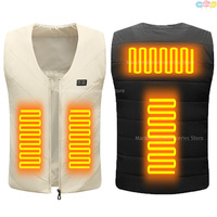 Winter Smart Heating V-neck Electric Heating Vest USB Charging Heating Vest Men's and Women's Constant Temperature Heating Suit