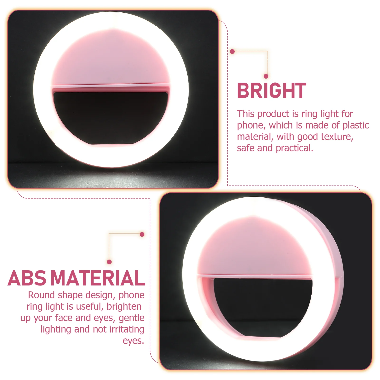 Computers and Tablets Selfie Lamp LED Round Clip-on Fill Light ( ) Mobile Phone Portable for Cellphone Abs Ring