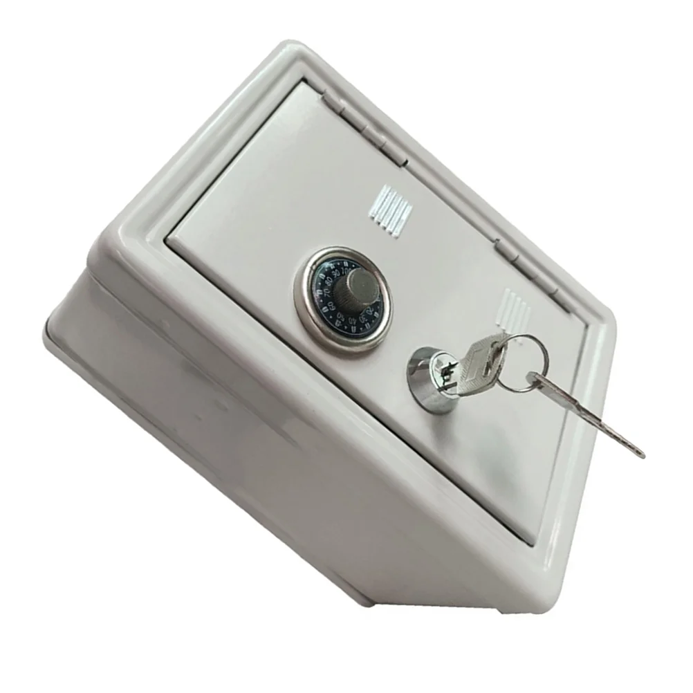 Coin Canister Coins for Kids Mini Safes Key Toy Novelty Bank Mailbox with Lock Metal Piggy Storage Toddler