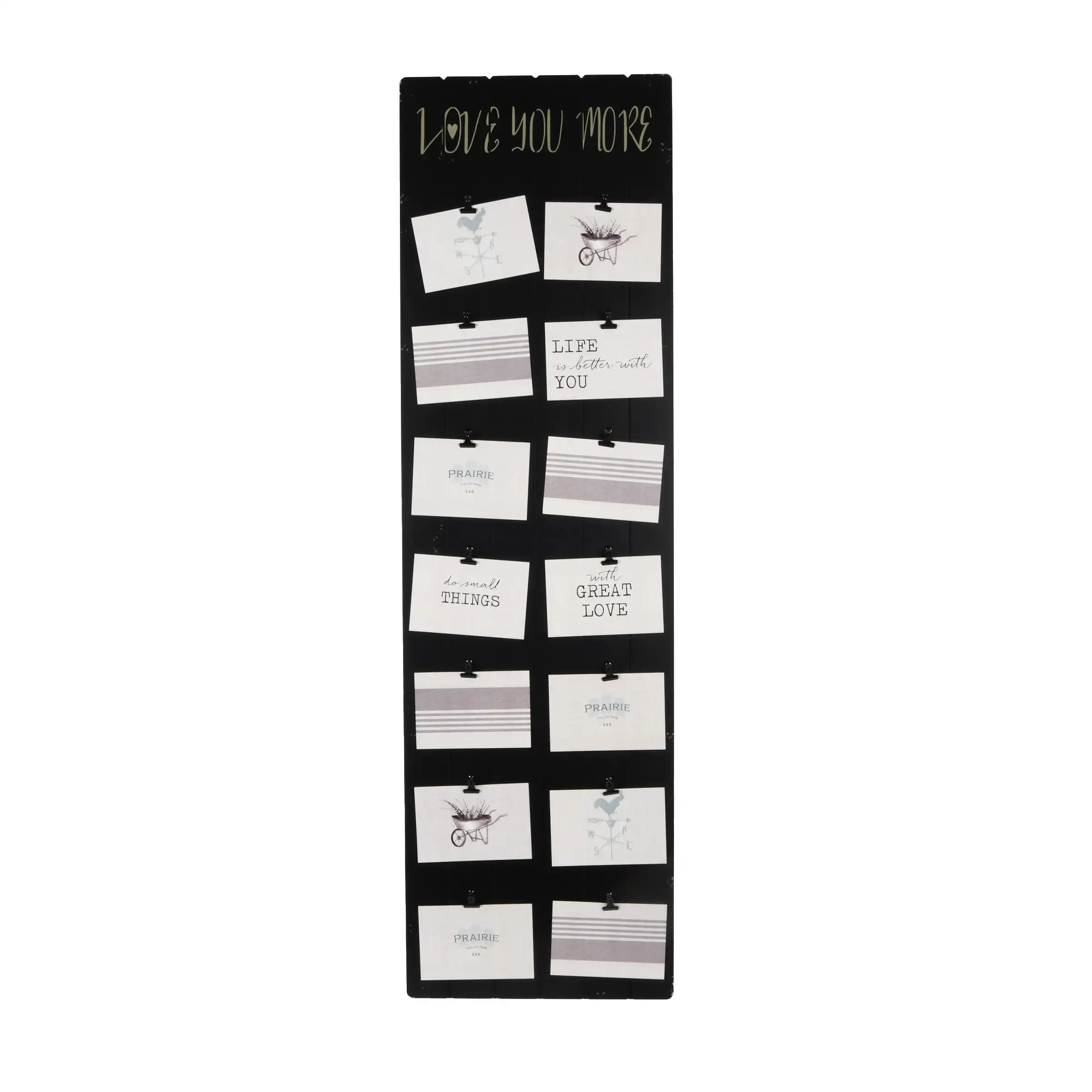 

Prinz "Love You More" Standing Easel Collage Picture Frame for Fourteen 4x6-inch Photos, Black