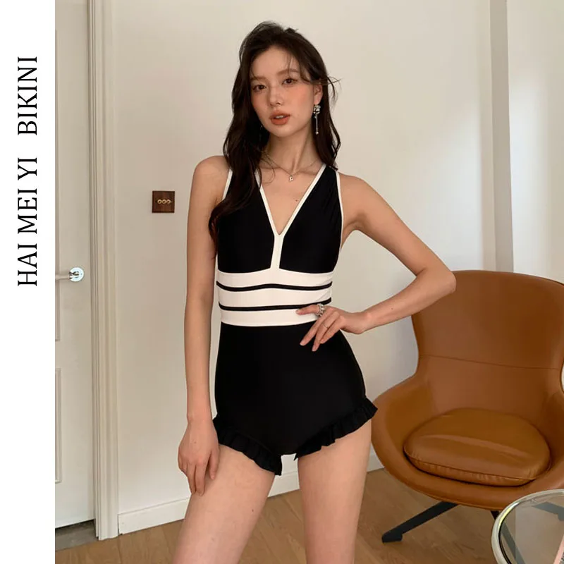 

Новый слитный купальник Haimei Sensual Bal для женщин: корректирующий, скрывающий живот, для термальных источников, повседневный, для плавания