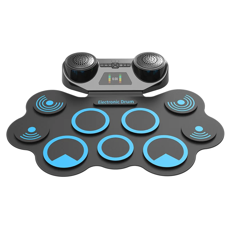

Hot Sell Portable Charging Drum Folding Drum 9 Pad Professional Performance Hand-rolled Electronic Drum Musical Instruments
