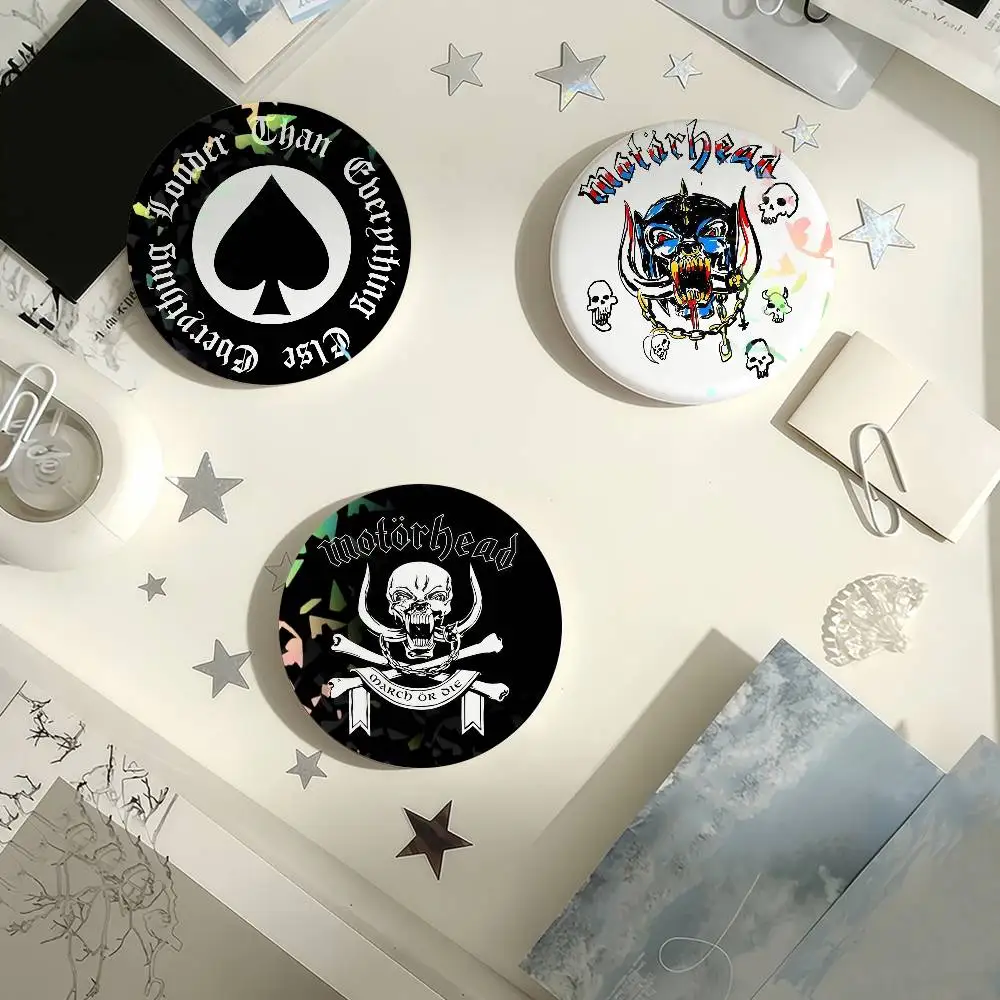Rock Band M-Motorhead Laser Badge Pins Handmade Brooches for Backpack Gifts Bag Decor Fans Collect