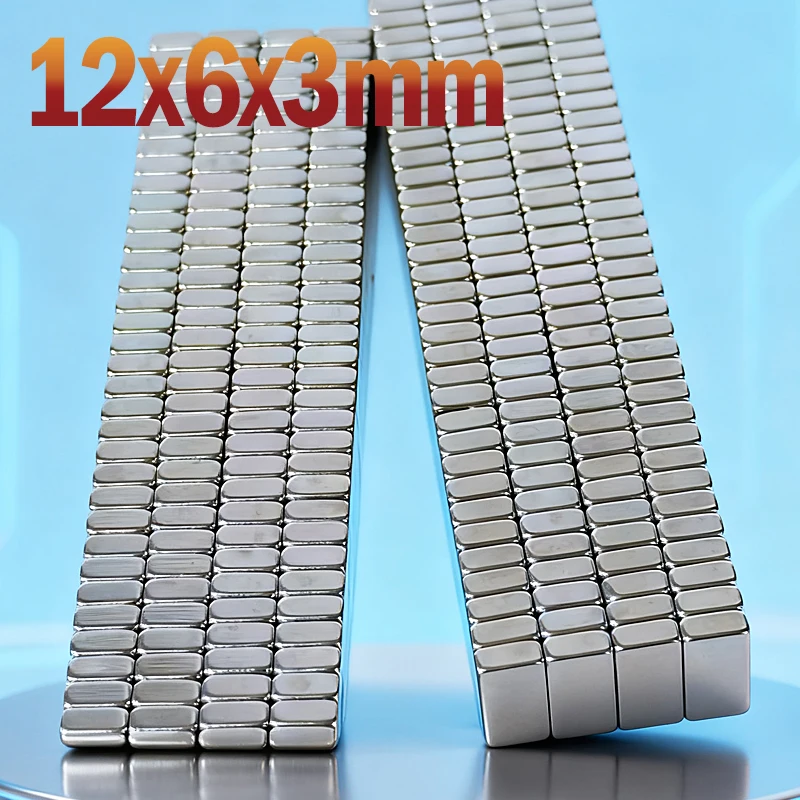 N35 NdfeB 12x6x3mm Magnet Square Shape Permanent Magnetic Imanes 12*6*3mm Accessory Neodymium Office Fridge Magnet 20-100pcs