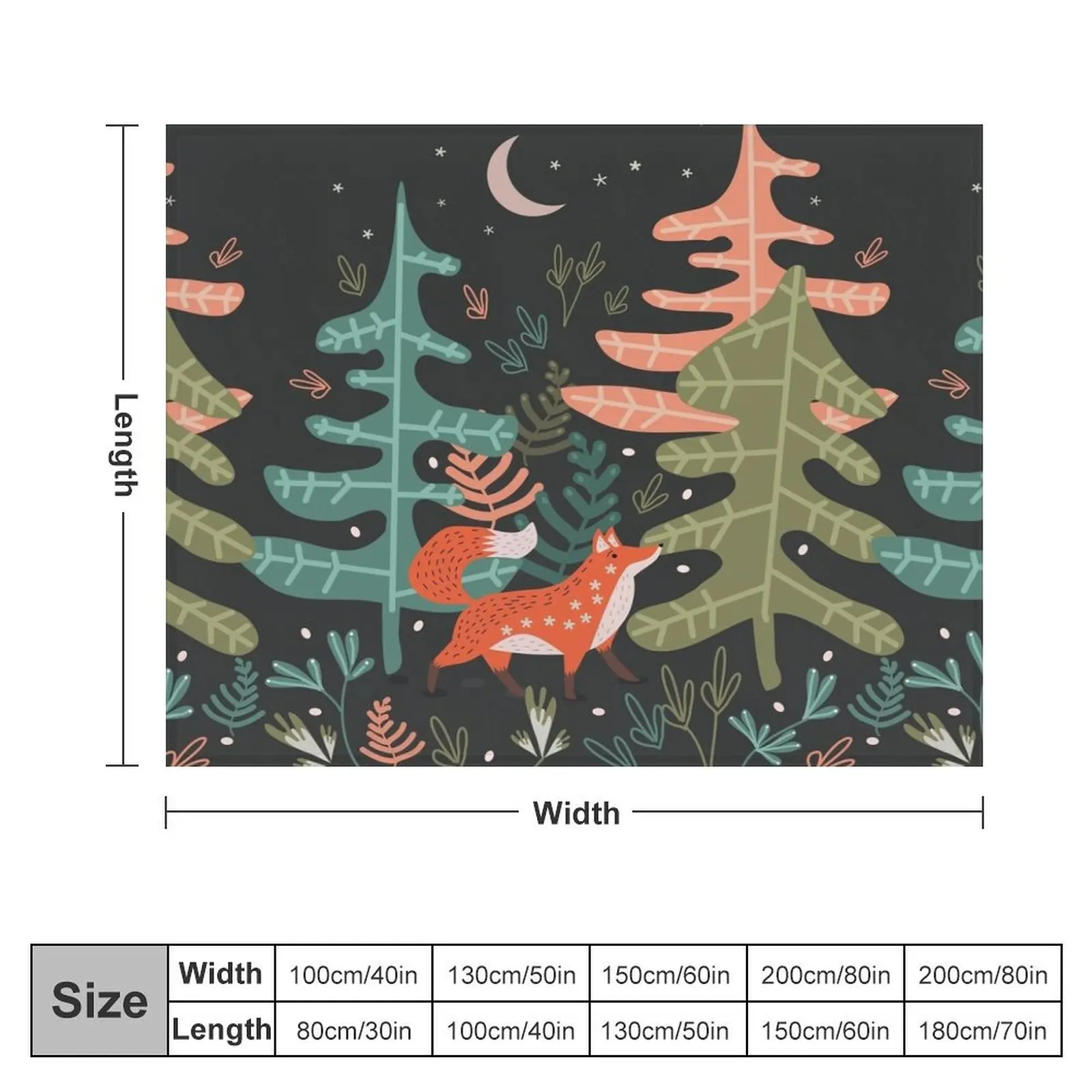 Evergreen Fox Tale Throw Blanket Heavy Decorative Beds Blankets