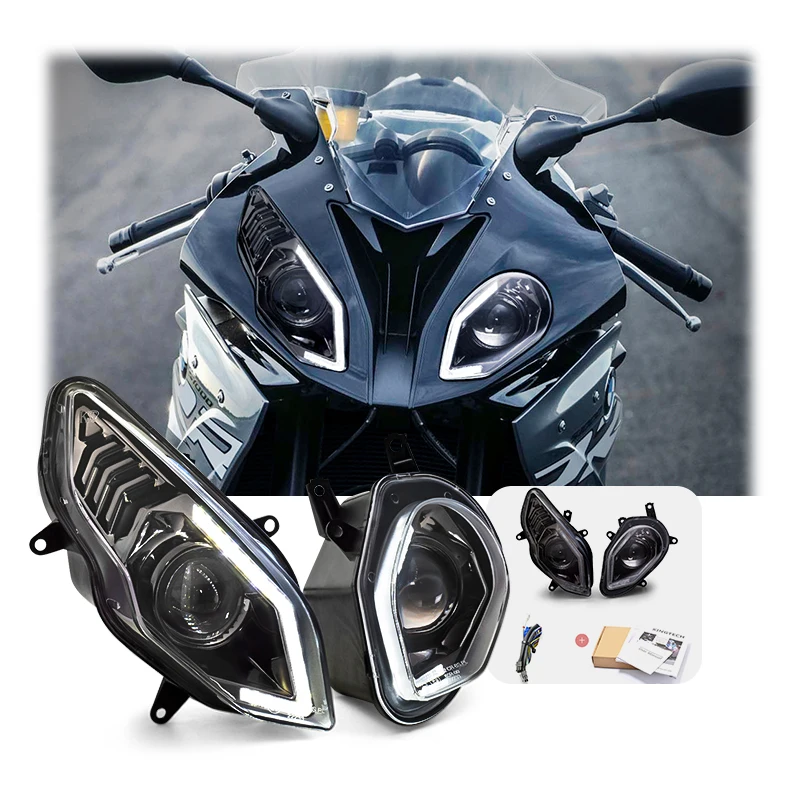 88W Brighter LED Motorcycle Headlight Dual High/Low Beam Easy Install Motor Light for BMW S1000RR