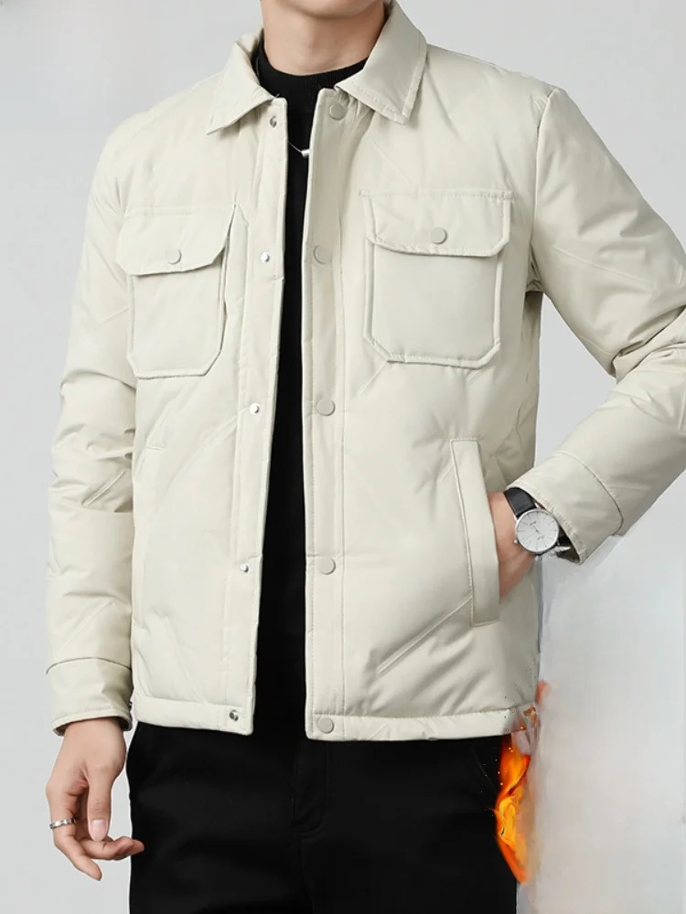 

Мужская новая пуховая куртка Paul 2024 с воротником, белая, для активного отдыха, ветрозащитная, теплая, модная, городская, на молнии