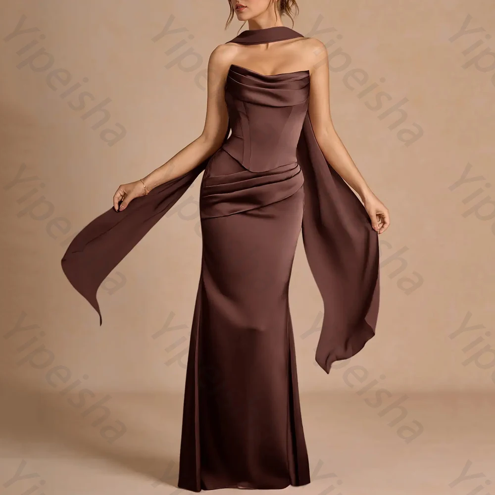 

Elegant Sleeveless Backless Evening Dresses Sexy Pleat Celebrity Dress Exquisite High Quality Prom Party Gowns Women Customized
