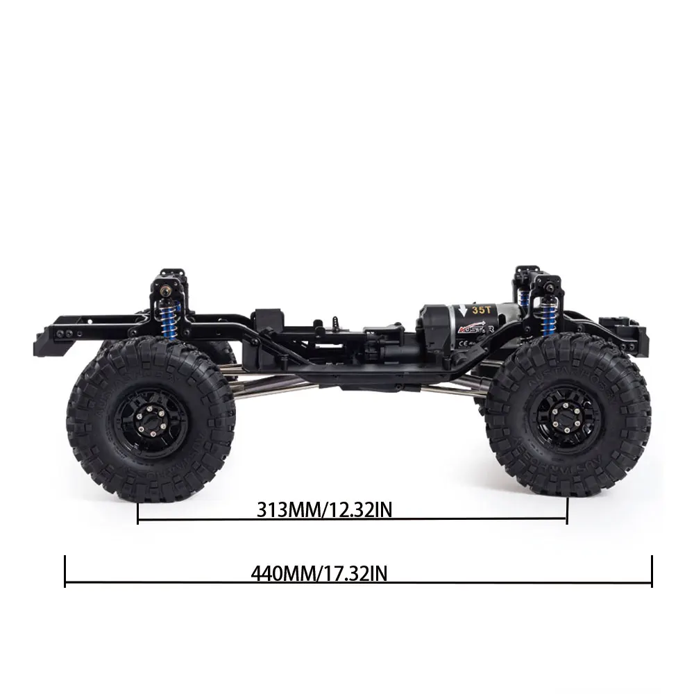 TRX-4 Two-Speed Gearbox Plastic Chassis Frame with 550 35T Motor for 1/10 RC Crawler Car  TRX4 DIY Upgrade Parts