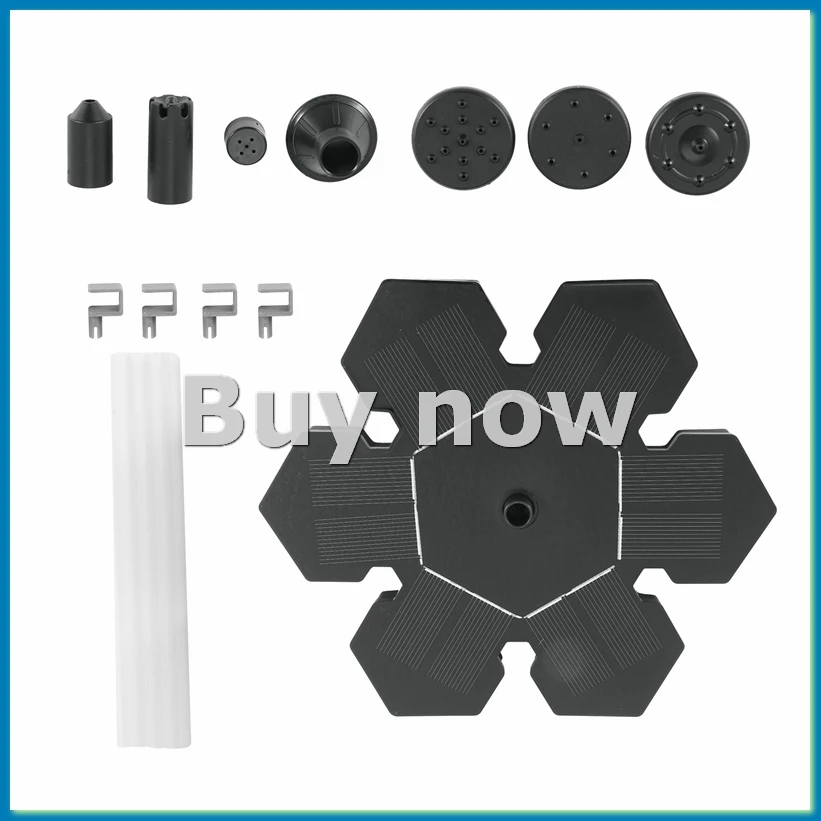 

Solar Fountain Pump Solar Powered Bird Bath Fountain Pump Solar Panel Kit Water Pump Outdoor Watering Submersible Pump-A33R