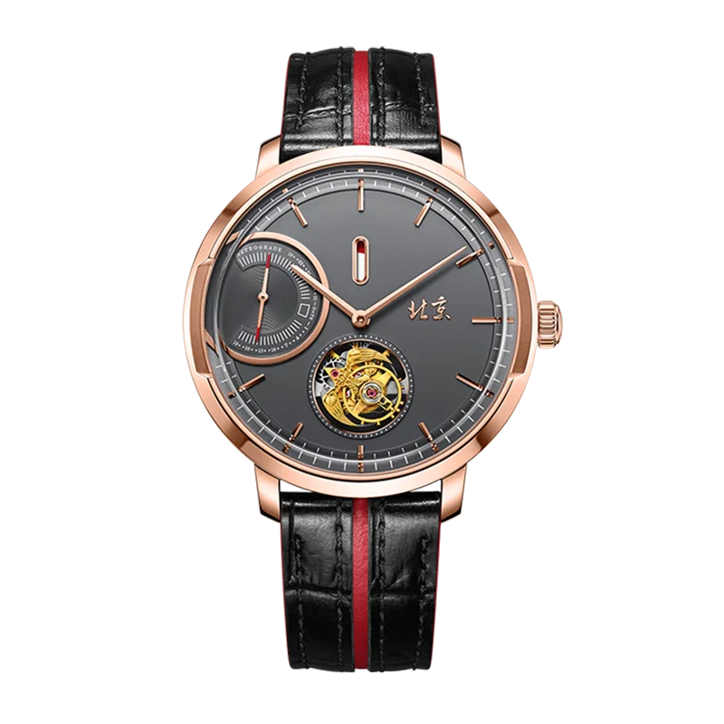 Beijing A Stick of Incense Tourbillon Watch Limited Edition 44mm leather automatic mechanical watch classic simple man watch