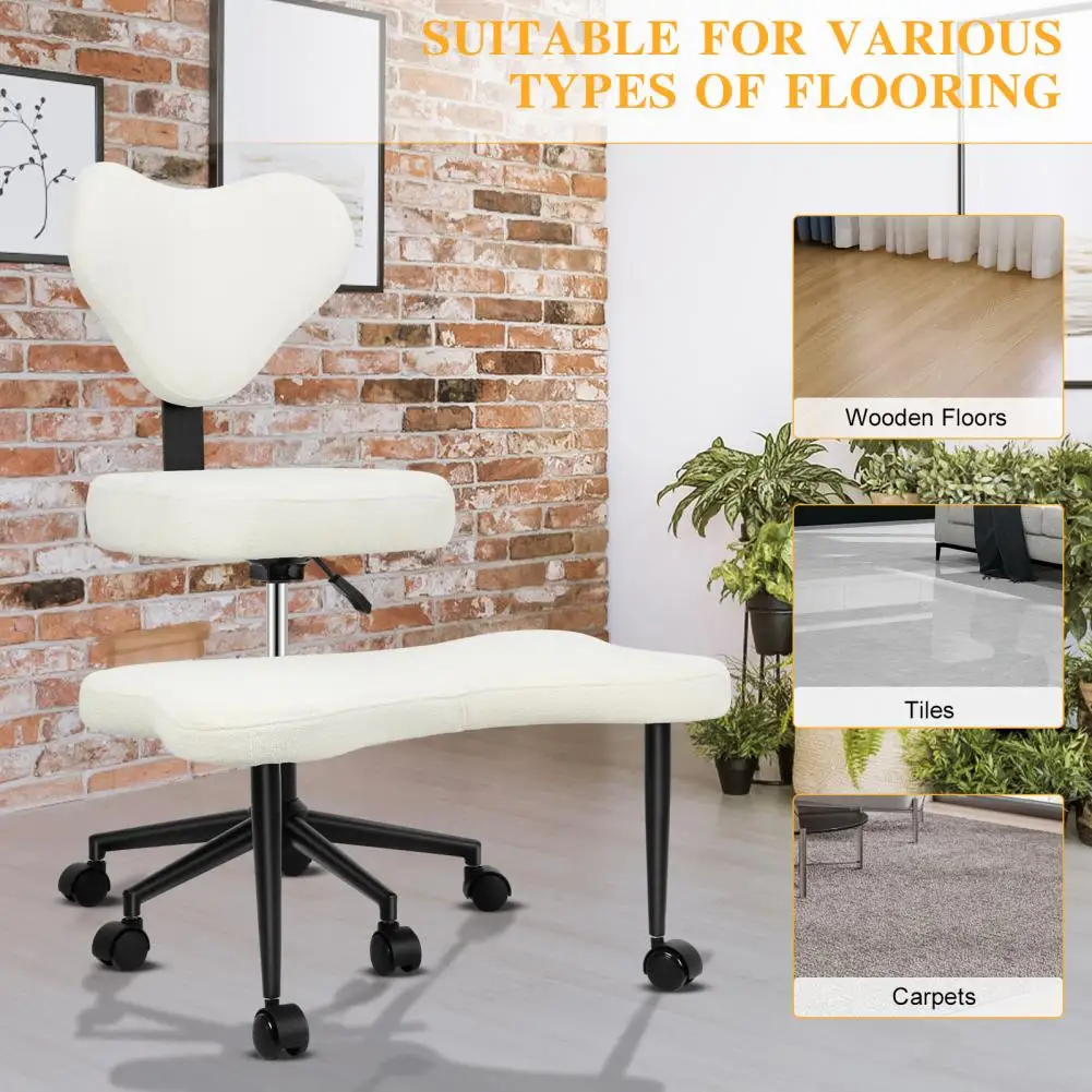 Yoga Chair, Meditation Chair With Back Support, Cross Legged Office Chair With Wheels, Criss Cross Desk Kneeling Chair