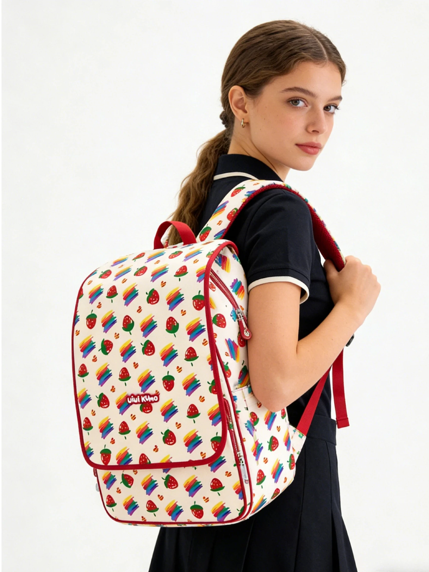 

UIUIKUMO Large Capacity Purple Oxford Cloth Waterproof Shoulder Bag with Weight Reduction Design Suitable for School Outdoor Mul